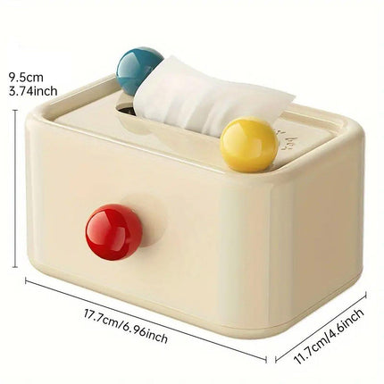 Cute Tissue Box with Lid Dustproof Paper Drawer Organizer for Living Room Table