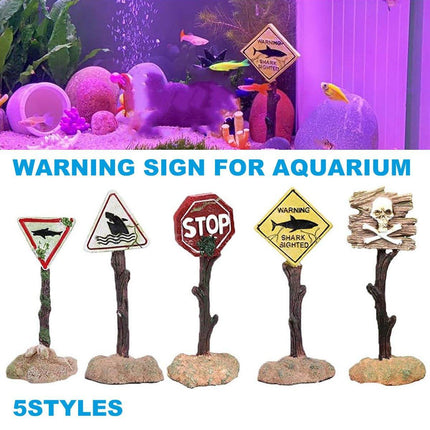 Fish Tank Aquarium Decorations Cartoon Resin Ornaments Hiding House Coral Mark