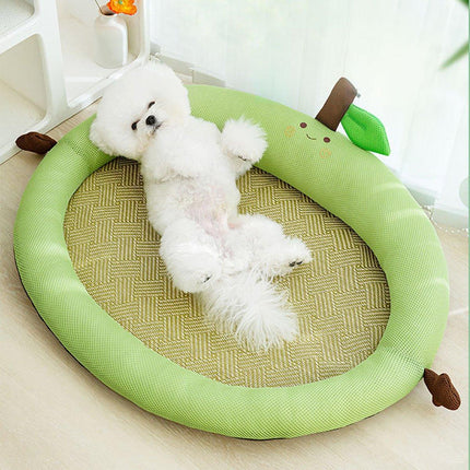 Summer Cartoon Fruit Backrest Nest Breathable Pet Mat for Dogs Cats Sleeping Bed