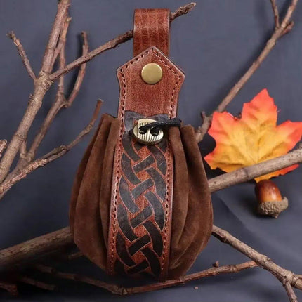 Medieval Satchel Vintage Leather Knight Belt Bag Handmade Accessories for Men