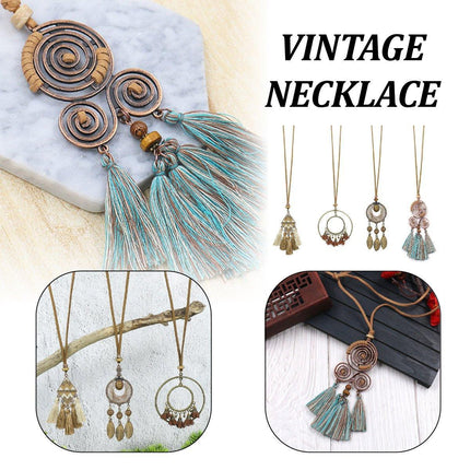 Long Bohemian Necklace Romantic SU Pendant Retro National Style Collars Jewelry