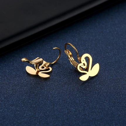 Women Stainless Steel Swan Earrings Bird Animal Dangle Charm Swans Gift Jewelry - Aimall