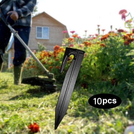 10pcs Ground Peg Lawn Mower Boundary Fixing Stakes Heavy Duty Garden Nails