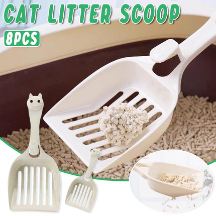 8PCS Cat Litter Scoop Pet Poop Scooper Cleaning Tool for Cat Waste Removal