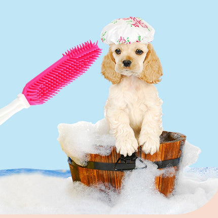 3PCS Pet Hair Remove Brush Car Detailing Brush Portable Dog Rubber Massage Brush
