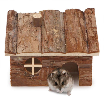 Wooden Hamster House Pet Nest Durable Small Animal Shelter for Home Cage Use