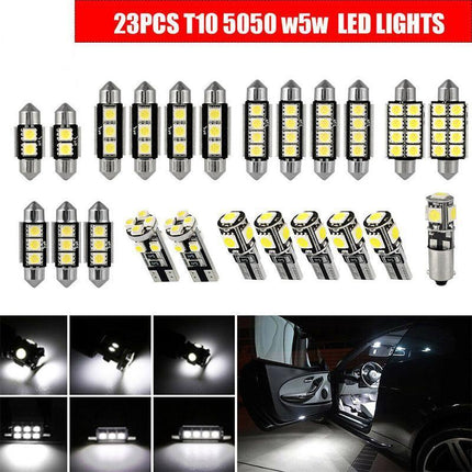 23x Car 12v Led Festoon Interior White Light Bulb 5050 5smd Auto Dome Globe DF - Aimall