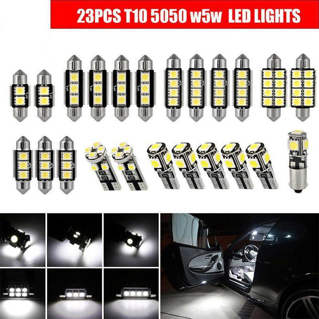 23x Car 12v Led Festoon Interior White Light Bulb 5050 5smd Auto Dome Globe DF - Aimall