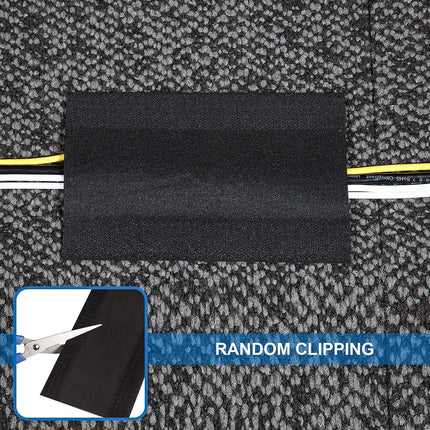 Cable Cover Nylon Sticky Wire Protector Floor Blanket Reusable Cord Tube Cover - Aimall