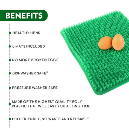 6PCS Egg Laying Box Mat Plastic Chicken Nest Grass Pad Imitation Grass Gasket