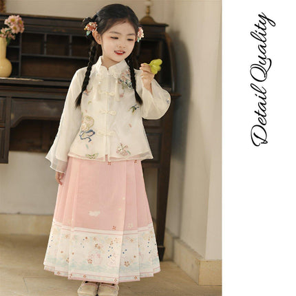 Spring Autumn Hanfu for Girls Ancient Style Tang Dress High-End Fairy