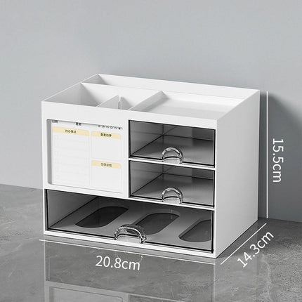 Clear Desktop Organiser Drawer Storage Shelf for Office Home Supplies Durable