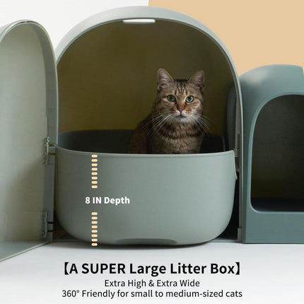 Fully Enclosed Cat Litter Box Large Small Deodorant Anti-Splash Sand Tray Toilet
