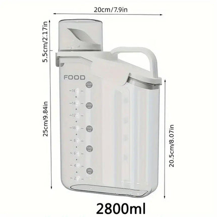 2Sizes Portable Transparent Grain Storage Jar Cat Food Rice Snack Tea Container