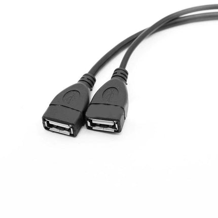 Double USB Extension A-Male to 2 A-Female Y Cable Cord Power Adapter Splitter - Aimall