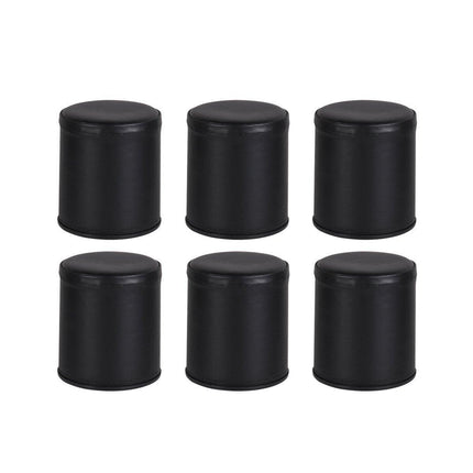 6pcs Leather Sieve Cups Dice Cups Set Colorful Cups for Board Game Players