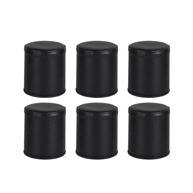 6pcs Leather Sieve Cups Dice Cups Set Colorful Cups for Board Game Players