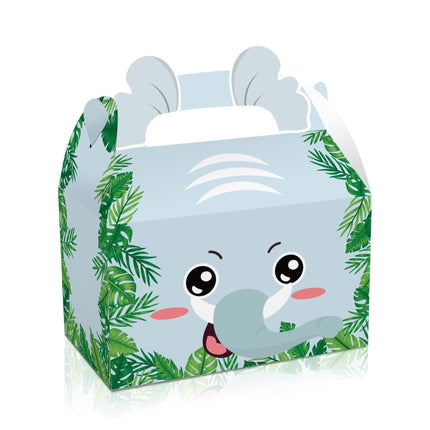 24X Jungle Safari Animal Gift Boxes Bag Favour Present Wrapping Candy Cookie Box