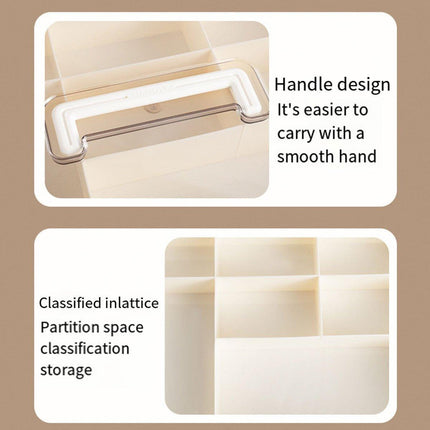 Large Capacity Two-Layer Medicine Box Household Transparent Medical Storage Box
