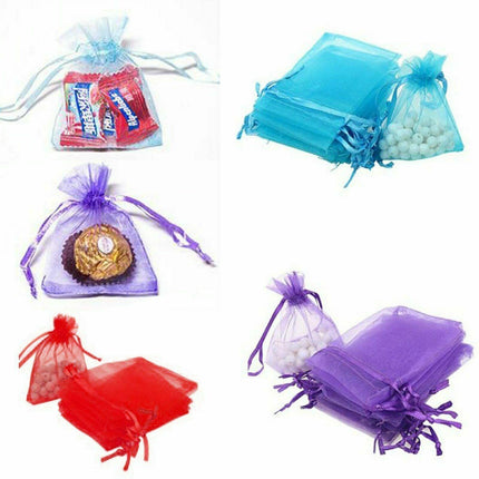 50PCS Organza Bag Sheer Bags Jewellery Wedding Candy Packaging Sheer Bags 10*15 cm - Aimall