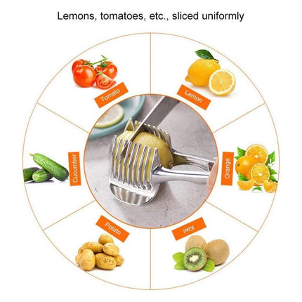 Multifunctional Lemon Tomato Fruit Slicer Cutter Tool with Handle for Household