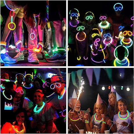 10X Colour Mixed Flashing Glow Stick Party Glowsticks Bracelets Light No Flame - Aimall