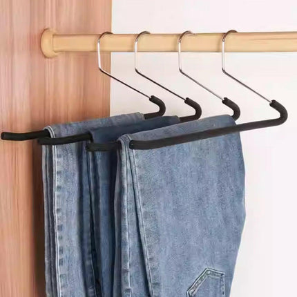 10pcs Non-slip Trouser Rack Multifunctional Pants Hanging Holder Clothes Hanger