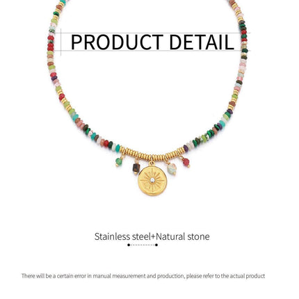 Vintage Ethnic Style Colourful Beaded Necklace Fashion Jewelry Women Gift