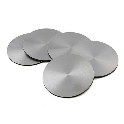 6xStainless Steel Coasters For Drinks With Holder Heat Resistant Cup Mat Pad Set - Aimall