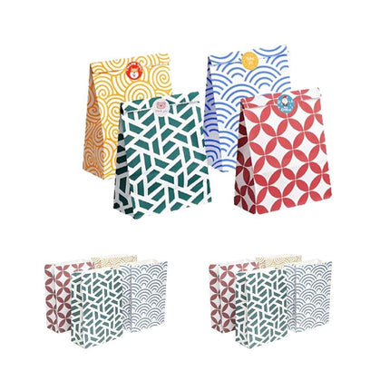 40PCS Paper Colorful Party Favor Bags for Cakes Cookies Wedding Birthday