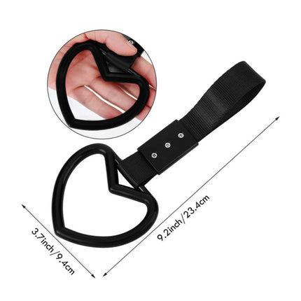 Heart Shaped Car Static Decorative Warning Ring Rear Bumper Interior Pull Ring
