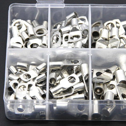 240Pcs 4WD Cable Lug Ring Battery Copper Tube Connector Kits Terminal Crimper - Aimall