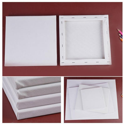 5x Artist Blank Stretched Canvas Canvases Art Large White Range Oil Acrylic Wood - Aimall