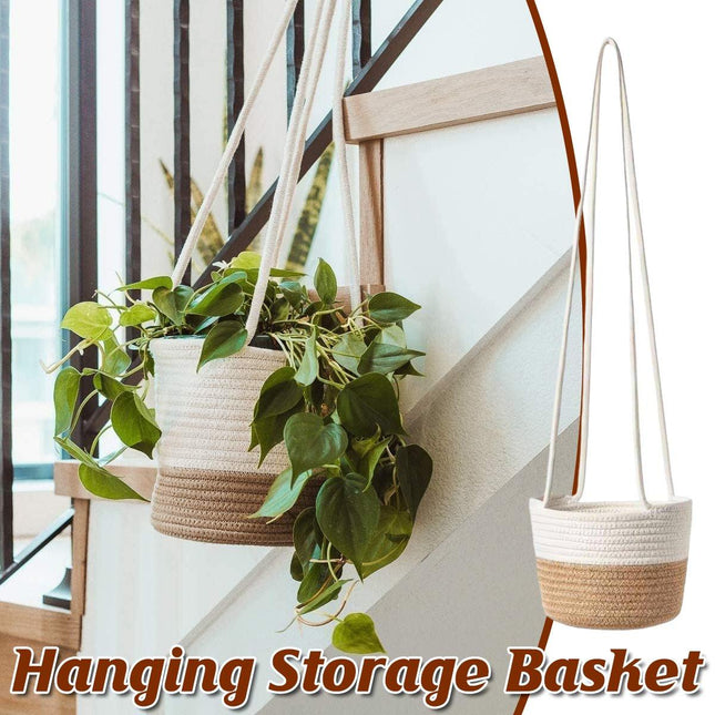 Hanging Storage Basket Wall Planter Decorative Hanging Basket for Plants Storage
