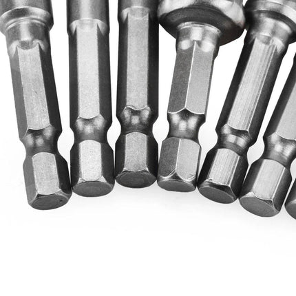 8pcs Hex Shank Socket Adapter Set 1/4 3/8 1/2 Inch Impact Driver Drill Bits