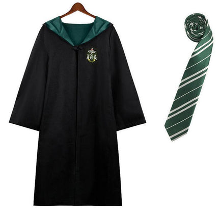 AU Harry Potter Gryffindor Ravenclaw Slytherin Robe Cloak Tie Costume Wand Scarf - Aimall