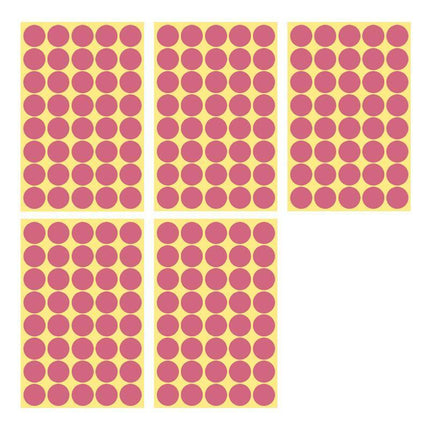 8/13/25/50mm Colour Sticker Dots Adhesive Round Labels Circular Scrapbooking Pink - Aimall