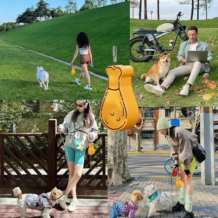 Portable Pet Water Bottle Outdoor Feeder Dual Purpose Drinking Travel Use