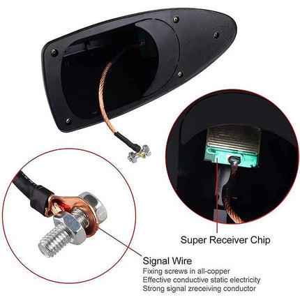 Universal Auto Car Roof Radio AM/ FM Signal Shark Fin Aerial Antenna Black AUS - Aimall