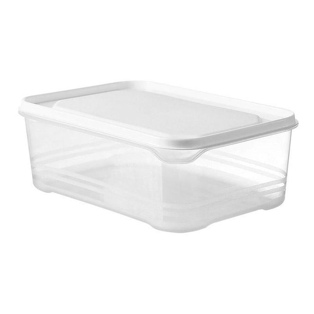 5pcs Clear Refrigerator Storage Box with Lid Square Crisper Organizer Dispenser