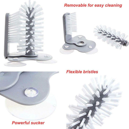 Sink Water Bottle Cleaning Brush Glass Cup Brush Suction Cup Brush Kitchen Tool
