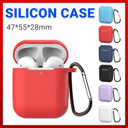 For Apple Airpods 1 & 2 Shockproof Silicon slim Skin Charging case Rubber Cover - Aimall