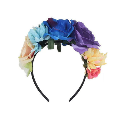 Halloween Vintage Rose Headband Adult Fancy Dress Costume Accessory Flower Party