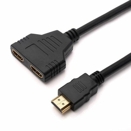 HDMI Splitter 1 In 2 Out Cable Adapter Converter 1080 Multi Display Duplicator - Aimall