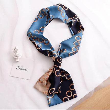 Girl Shawl Bag Ornament Headband Head Wraps Hair Band Silk Scarf Square Scarf - Aimall