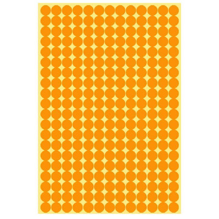 8/13/25/50mm Colour Sticker Dots Adhesive Round Labels Circular Scrapbooking Orange - Aimall