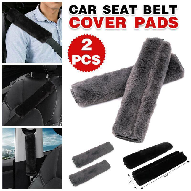 2pcs Car Seat Belt Strap Pad Soft Harness Shoulder Cushion Cover Protector - Aimall