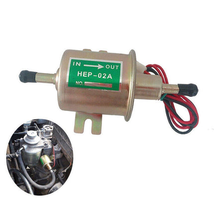 12V Universal Low Pressure Electric Fuel Pump 2.5-4 PSI Gas Diesel Inline HEP02A