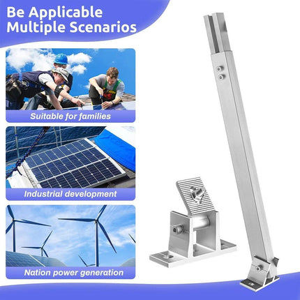 Adjustable Solar Panel Mounting Brackets 15-30 Degrees Aluminum Roof PV Support
