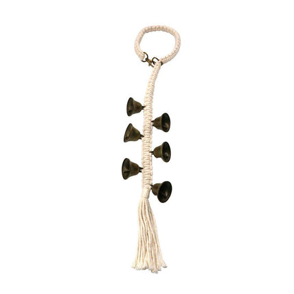 Adjustable Doorbell Hanging Rope Dog Training Bell Cat Teasing Braided Trainer